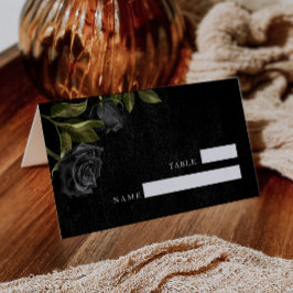 Gothic Black Rose Wedding Tischnummer Platzkarte