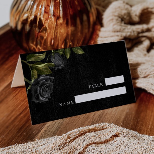 Gothic Black Rose Wedding Tischnummer Platzkarte (Von Creator hochgeladen)