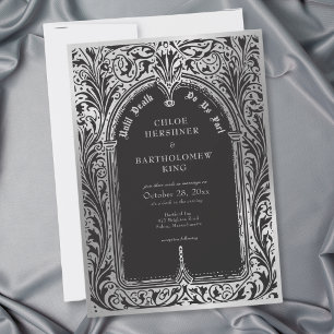 Gothic Black Silber Mittelalterlich Bis Zum Tod Ho Einladung