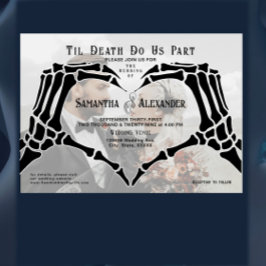 Gothic Black Skeleton Hände bis zum Tod Hochzeit