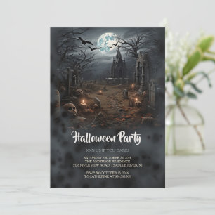 Gothic Black Smoke Friedhof Party Einladung