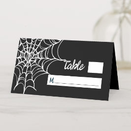 Gothic Black Spooky Halloween Hochzeit Platzkarte