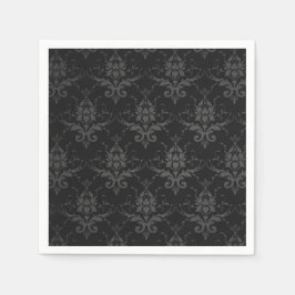 Gothic Black Wedween Paper Table Napkin Serviette