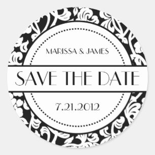 Gothic Black & White Blühend Umschlag Aufkleber