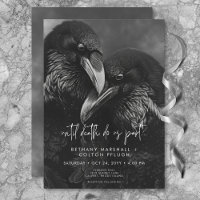Gothic Black & White Raven Embrace Wedding