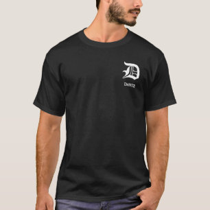 Gothic Blackletter Monogramm Personalized T-Shirt