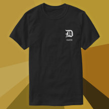 Gothic Blackletter Monogramm Personalized T-Shirt