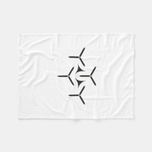 Gothic Blade Fleece Blanket (Vorderseite (Horizontal))