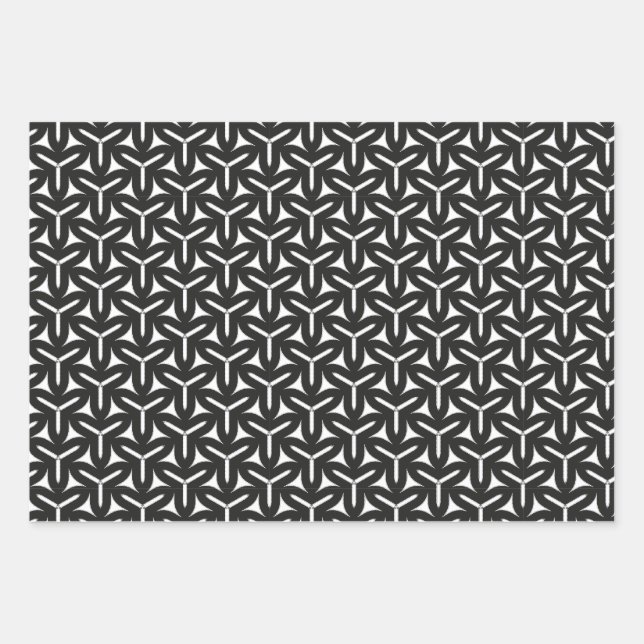 Gothic Blades Muster Wrapping Paper Sheets Geschenkpapier Set (Vorderseite 2)