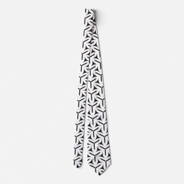 Gothic Blades Pattern Neck Tie Krawatte (Rückseite)
