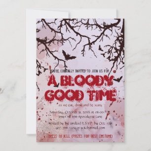 Gothic Blood Gruselige Halloween-Party Einladung