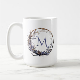 Gothic-Blumenschrei für Ihr Monogramm Kaffeetasse