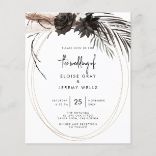 Gothic Boho Wedding Einladung