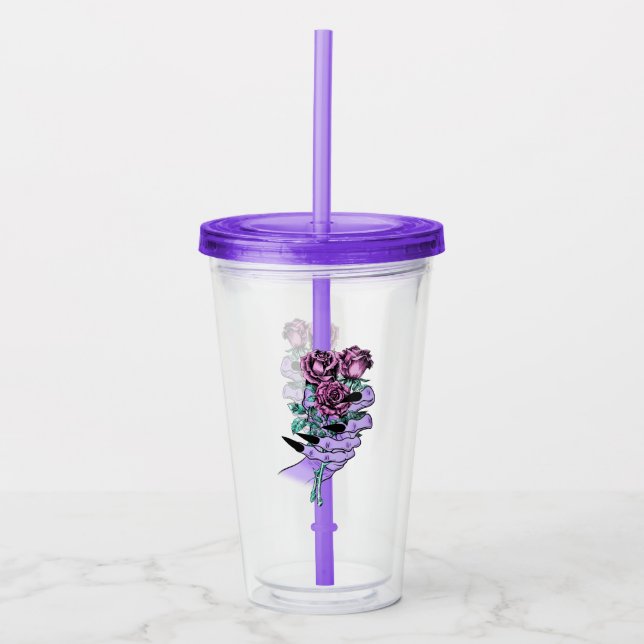 Gothic Bouquet Acrylic Tumbler Acryltrinkbecher (Vorderseite)