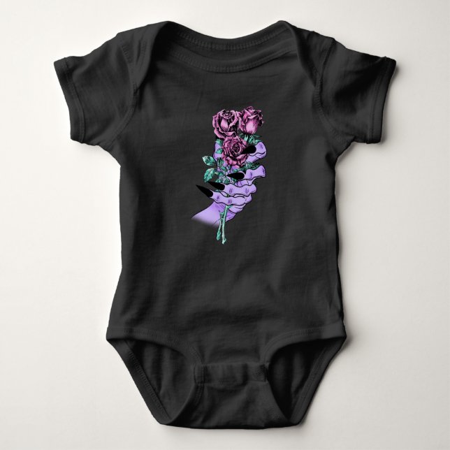 Gothic Bouquet Baby Bodysuit Baby Strampler (Vorderseite)