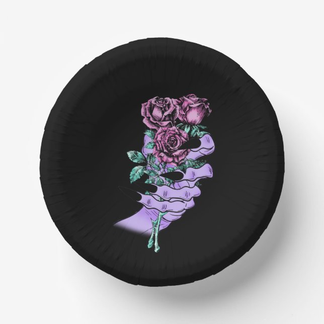 Gothic Bouquet Paper Bowls Pappteller (Vorderseite)