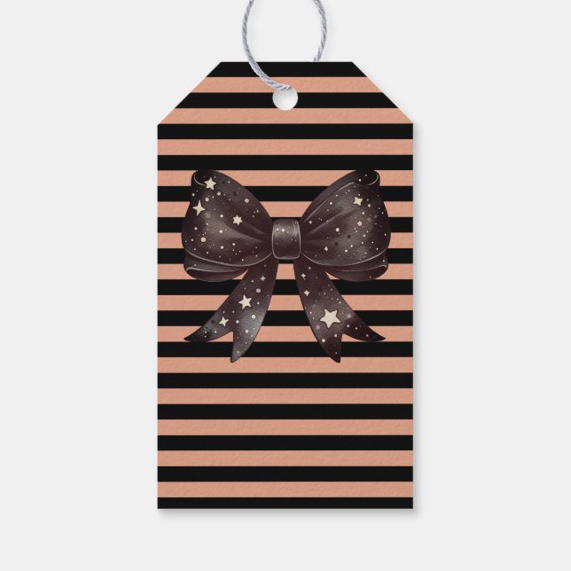 Gothic Bow Halloween Geschenkanhänger (Rückseite)
