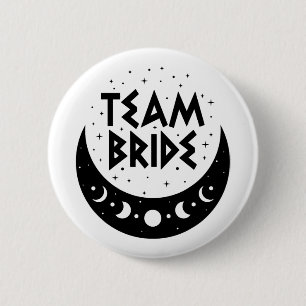 Gothic Braut Team Coven Hochzeit Junggesellinnenab Button
