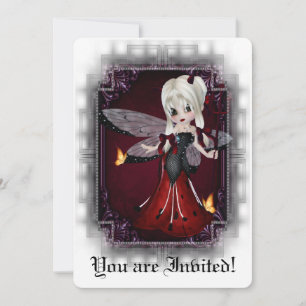 Gothic Brautparty Invite Little Devil Ladybug 2 Einladung