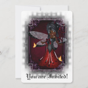 Gothic Brautparty Invite Little Devil Ladybug 4 Einladung