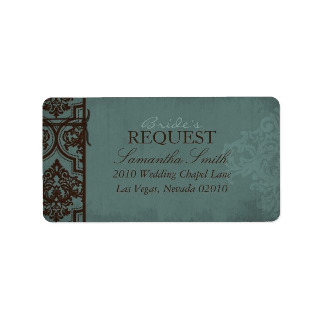 Gothic Bride Address Label B Adressaufkleber (Vorne)