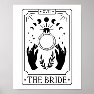 Gothic Bride Bridesmaid Tarot Brautparty Bachelo Poster