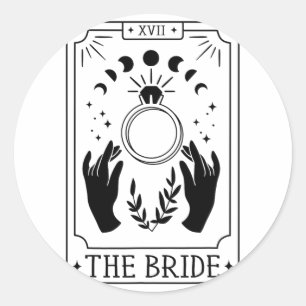 Gothic Bride Bridesmaid Tarot Brautparty Bachelo Runder Aufkleber
