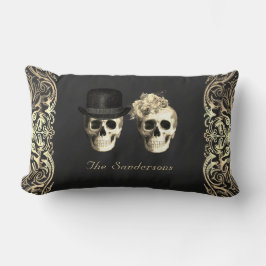 Gothic Bride Groom Skulls Personalisiert Lendenkissen