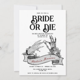 Gothic Bridge oder Die Til Death Bachelorette Week Einladung
