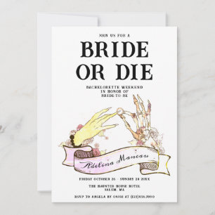 Gothic Bridge oder Die Til Death Bachelorette Week Einladung