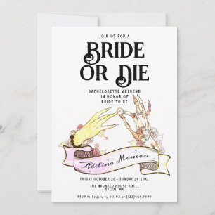 Gothic Bridge oder Die Til Death Bachelorette Week Einladung