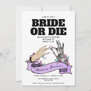 Gothic Bridge oder Die Til Death Bachelorette Week Einladung