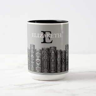 Gothic-Bücher Buchliebhaber Personalisiert Zweifarbige Tasse