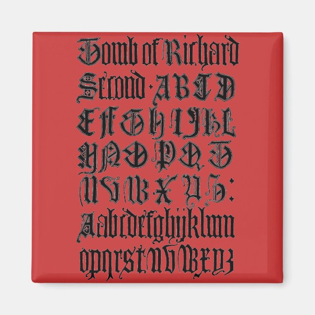 Gothic-Buchstaben-Magnet Magnet (Vorne)