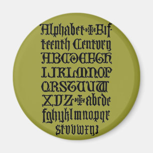 Gothic-Buchstaben-Magnet Magnet