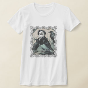 Gothic Budgie Edgar Allan Poe Inspiriert Parakeet T-Shirt