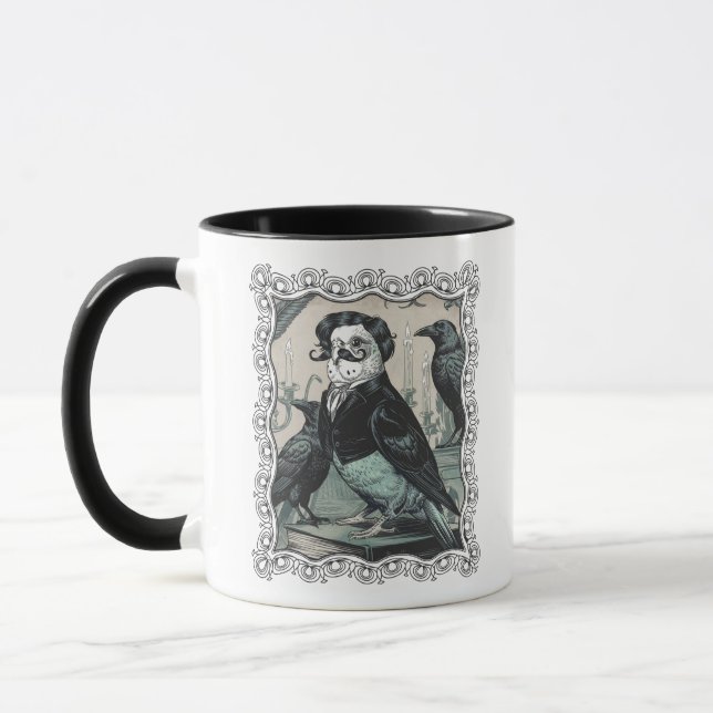 Gothic Budgie Edgar Allan Poe Inspiriert Parakeet Tasse (Links)