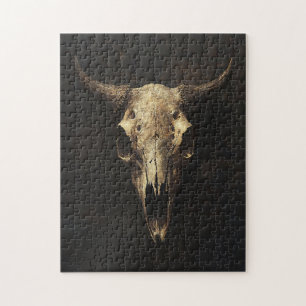 Gothic Bull Skull Decoupage Puzzle