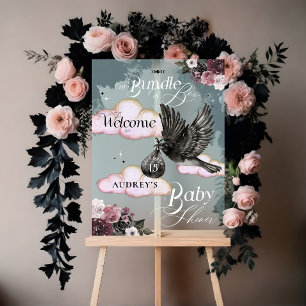 Gothic Bundle of Boo Raven Baby Shower Willkommen Acrylschild