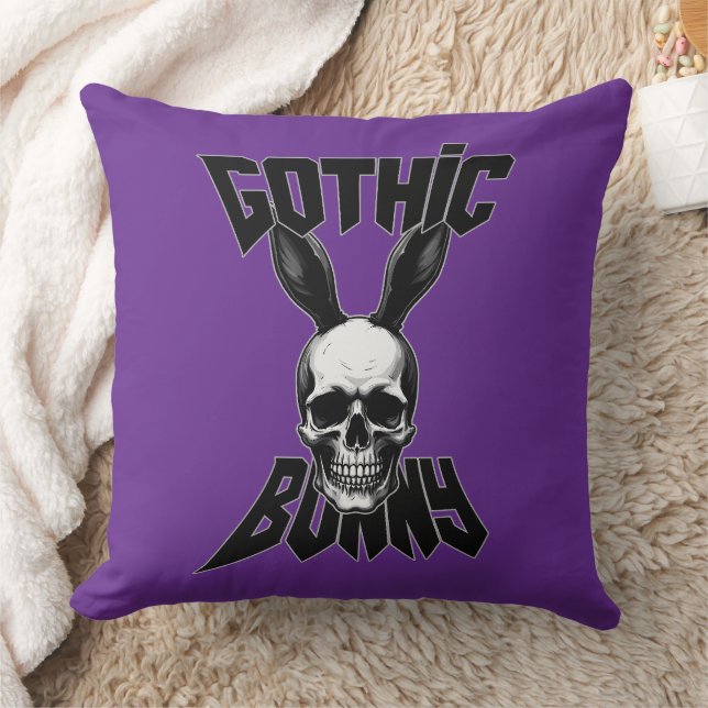 Gothic Bunny – Dark Easter Art - almofada Kissen (Decke)