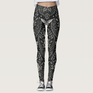 Gothic Butterfly Blumenmuster (1) Leggings