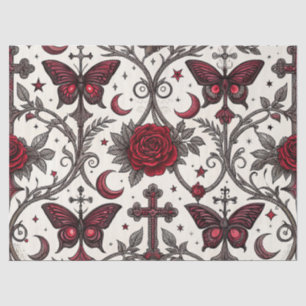 Gothic Butterfly Blumenmuster (1) Seidenpapier