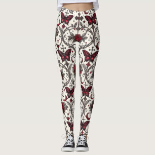 Gothic Butterfly Blumenmuster (2) Leggings