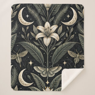 Gothic Butterfly Blumenmuster (5) Sherpadecke