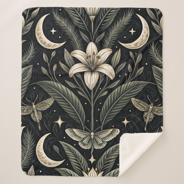 Gothic Butterfly Blumenmuster (5) Sherpadecke (Vorderseite)