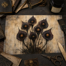 Gothic Calla Lily mit Eyes Dark Fantasy Decoupage
