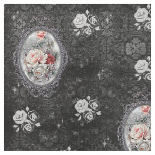 Gothic Cameo Rose Viktorianisch Style Fabric Stoff