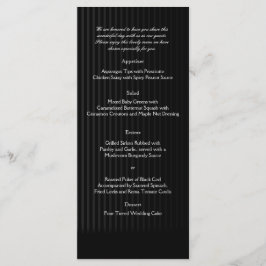 Gothic Candelabra auf der Speisekarte für Schwarz Menükarte