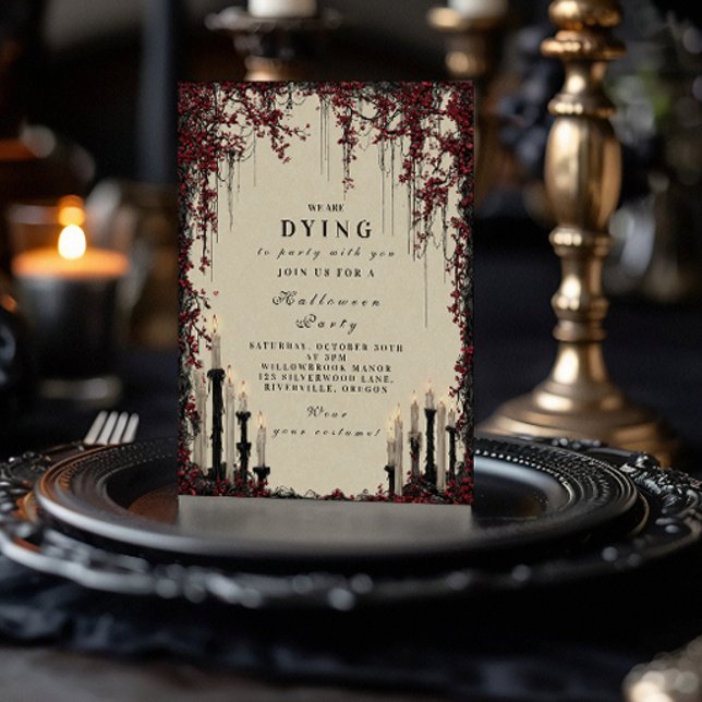 Gothic Candlelight Halloween Soirée Einladung (Von Creator hochgeladen)