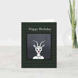 Gothic Capricorn Dezember Zodiac Birthday Karte